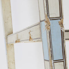 Decorated Caned Window Bench, 19th Century