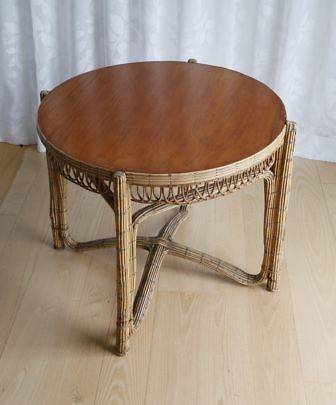 63-4803 Vintage Rattan Round Table_MG_4044