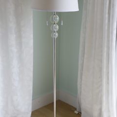 Pair of Contemporary Five-Glass Ball Table Lamps, Together with a Matching Floor Lamp