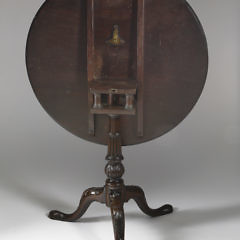 George II Mahogany Gallery Birdcage Tilt-top Table, circa 1750