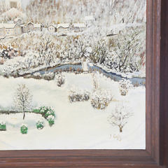 John Egle Oil on Canvas Board “Winter Landscape”