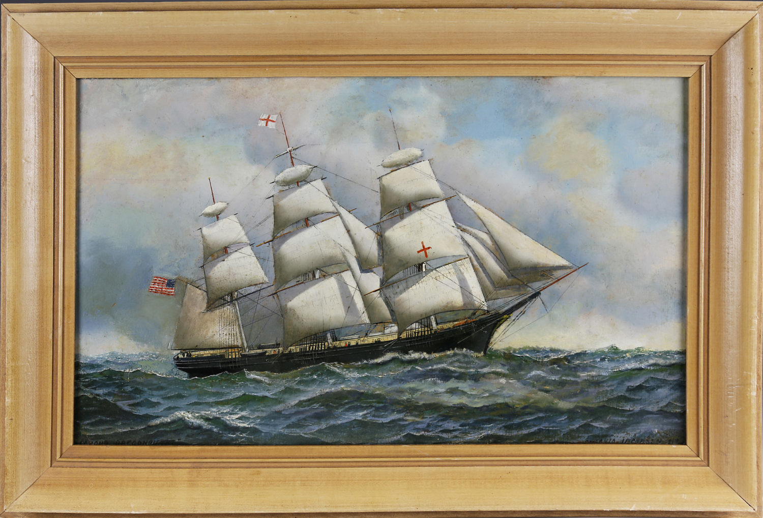 File:Antonio Jacobsen - The clipper Young America under full sail