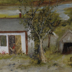 William Ferdinand Macy Oil on Canvas “Seaside Homestead, Cape Cod”