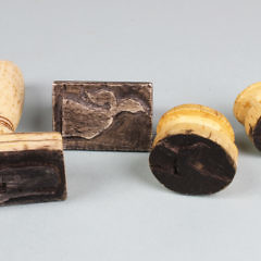 Four Whale Ivory and Whalebone Whale Stamps