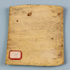 Scrimshaw Panbone Plaque of a Three-Mast Whaling Bark, mid 19th Century