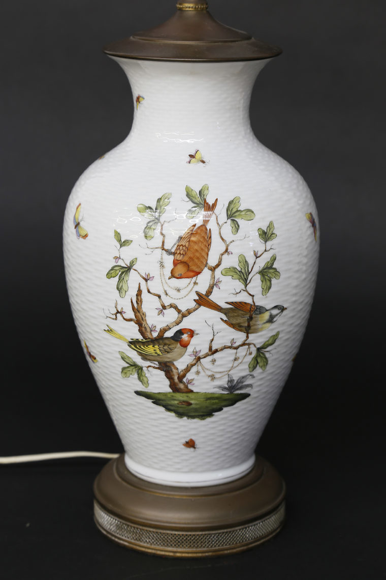 Herend Porcelain Lamp Herend Porcelain Lamp Rafael Osona Auctions
