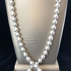 11 mm – 14.5 mm White Baroque South Sea Pearl Opera Length Necklace