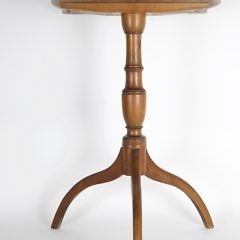 Nantucket Tiger Maple Tripod Candlestand, 18th Century