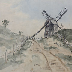 Watercolor on Paper “The Old Mill – Nantucket”