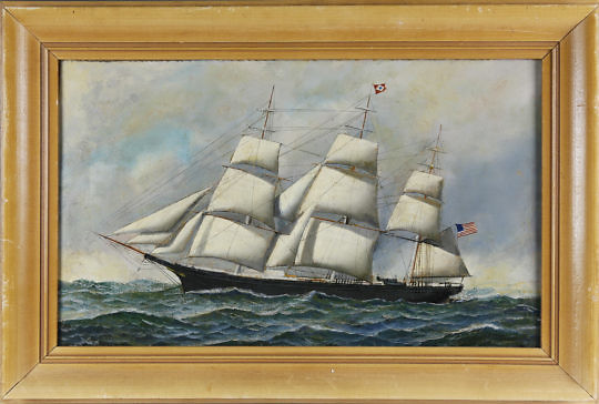 3-4833 Antonio Jacobsen Oil 3-Mast Clipper A_MG_8075