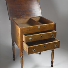 American Tiger Maple Work Stand, circa 1820-1840