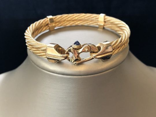 38-4419 Guy Beard 14k Double Cable Bracelet A IMG_2843