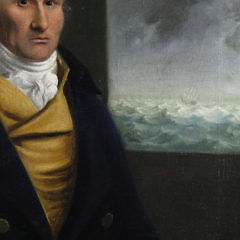 Oil on Canvas Portrait of Sea Captain Thomas Norfleet, 18th Century