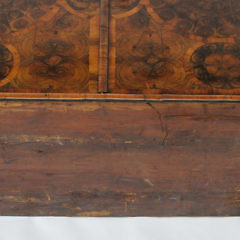 George II Oyster Walnut Veneered Tabletop Cabinet, mid 18th Century