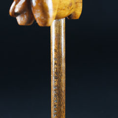 Ralph Buckwalter (American 1906-1990) Folk Art Carved Lion Cane