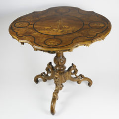 Austrian Walnut Tilt Top Side Table, circa 1870