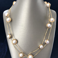 41292 12mm Pearl Vermeil Wire Necklace A IMG_2969