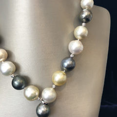 15mm – 12.5mm South Sea Pearl Lariat Necklace