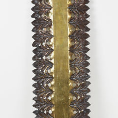 Pair of Signed Italian Cut and Engraved Candle Sconces