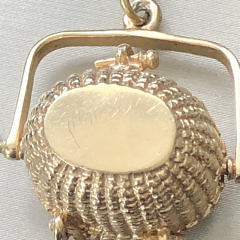 Glenaan Elliott Designed 14k Yellow Gold Nantucket Friendship Basket Pendant