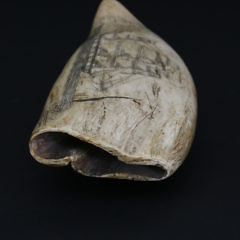 Scrimshaw Sperm Whale Tooth, circa 1860