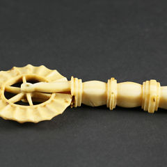 Whaler Made Whale Ivory Pie Crimper, circa 1840