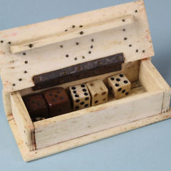 Prisoner of War Carved Bone and Inlaid Box, circa 1800