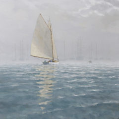 Greg Hill Oil on Linen, “Nantucket Sailing”