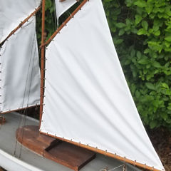 Large Two-Mast Schooner Sailing Pond Model, circa 1930s