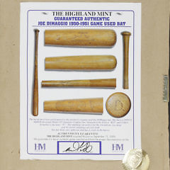 Joe DiMaggio and Mickey Mantle Game Used Collection Bat Souvenir