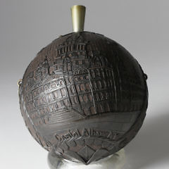 Carved American Full Coconut, late 19th Century