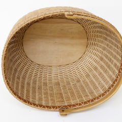 Large Arthur R. Martin and Frank Hawkins Oval Swing Handle Nantucket Basket dated 1992