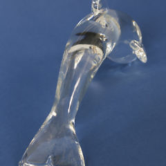Steuben Clear Crystal Jumping Porpise