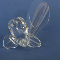 Steuben Clear Crystal Dolphin Flower Vase