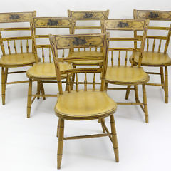 1519-54 Six Yellow Pennsylvania Chairs A_9548