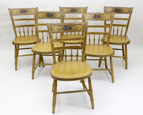 1519-54 Six Yellow Pennsylvania Chairs A_9548