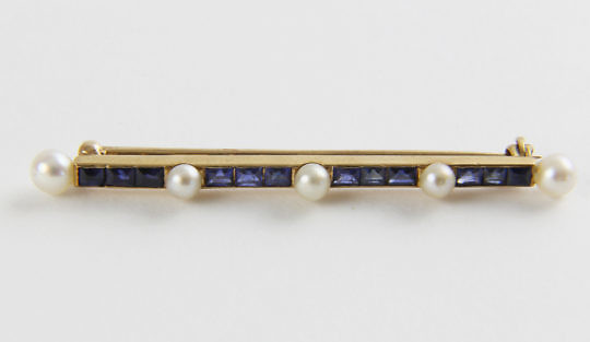 167-4800 Sapphire Pearl Bar Pin A_MG_8819