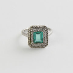 168-4800 Platinum Emerald Diamond Ring A_MG_8824