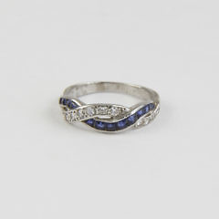 172-4800 Diamond Sapphire Braided Ring A_MG_8939