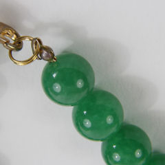 12mm Dyed Green Quartz Bead Necklace