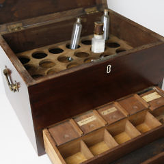 Mahogany Ship’s Doctor’s Medicine Chest, 19th Century