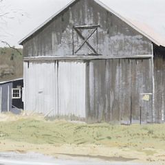 John Austin Tempera on Board, “Connecticut Barn”