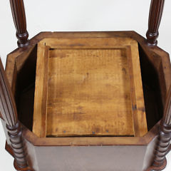 Fine Massachusetts Federal Mahogany Two Drawer Work Stand, circa 1820