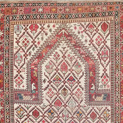 Antique Hand Knotted Oriental Prayer Carpet