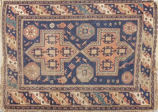 2254-955 Tribal Kazak Scatter Rug A