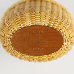 Finely Woven Contemporary Nantucket Oval Swing Handle Basket