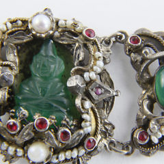 Antique Filigree Jadeite Bracelet