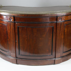 Gillow & Co. of London Ebonized Figured Mahogany Kidney Shaped Kneehole Desk, 19th Century