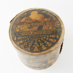 Tony Sarg Decorated Covered Band Box, “Vassar College, 1865”