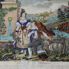 Three French Hand Colored Courtship Engravings, 18th Century